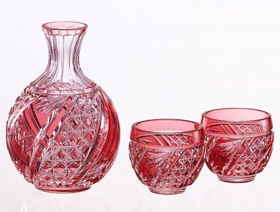 KAGAMI CRYSTAL 赤色花瓶 花瓶 | カガミクリスタル